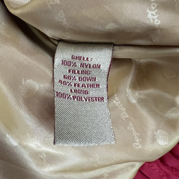 Apple Bottoms Jacket Womens Large Red Heart Quilted Down Bomber Logo Embroidery - Picture 8 of 12